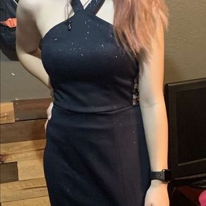 Size 7 pretty blue dress with leg slit